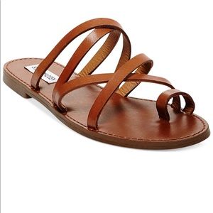 Steve Madden antler flat toe ring slide sandals